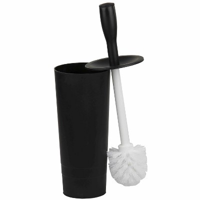 black toilet brush holder