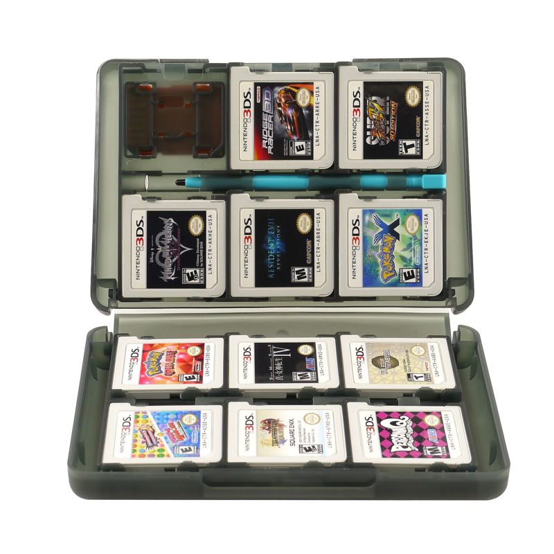 Insten 24-in-1 Game Card Case For Nintendo NEW 3DS / 3DS / DSi / DSi XL DSi LL / 3DS XL LL / DS / DS Lite NDS Game Storage Holder Smoke, 2 of 7