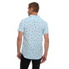 Canada Weather Gear Men’s Seersucker Short Sleeve Shirt with Allover Palm Print – Lightweight Button-Down Casual Shirt - 2 of 4