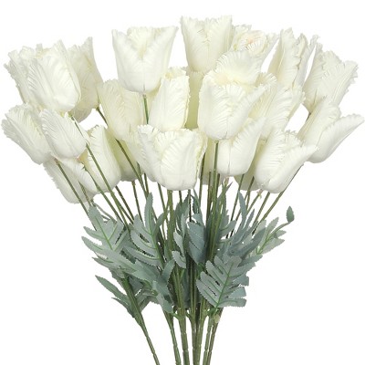 REGALWOVEN Home Decor Realistic Silk Artificial Flowers 24.8" 10 Pcs