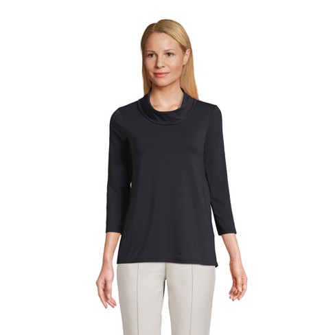 Cotton Modal Cowlneck Sweater - Solid