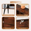 Wooden 10 Cube Bookshelf, 3 Tier Freestanding Open Bookcase with 5 Iron Legs, Open Storage Organizer, Floor Standing Display Cabinet - 3 of 4