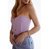 Women's CROPPED RUCHED STRETCH-MESH SLEEVELESS BUSTIER TOP - ENDLESS BLU. - 2 of 4