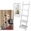 Kiera Grace 18"x67" 5-Tier Hadfield Leaning Shelf White: Traditional Style, MDF Composite, No Assembly, Includes Mounting Hardware - 2 of 4