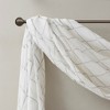 VYNXARIA 50x144" Diamond Sheer Embroidered Window Scarf,Grey+White(1 Window Scarf) - 3 of 4