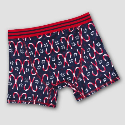 Handcraft Men's Holiday Underwear 2pk - Red Buffalo Checked/Candy Canes