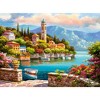 2000 Piece Jigsaw Puzzle, Village Clock Tower, Dolomites, Italy, Idyllic Landscape, Mountains and lake, Adult Puzzles, Castorland C-200696-2 - 2 of 4