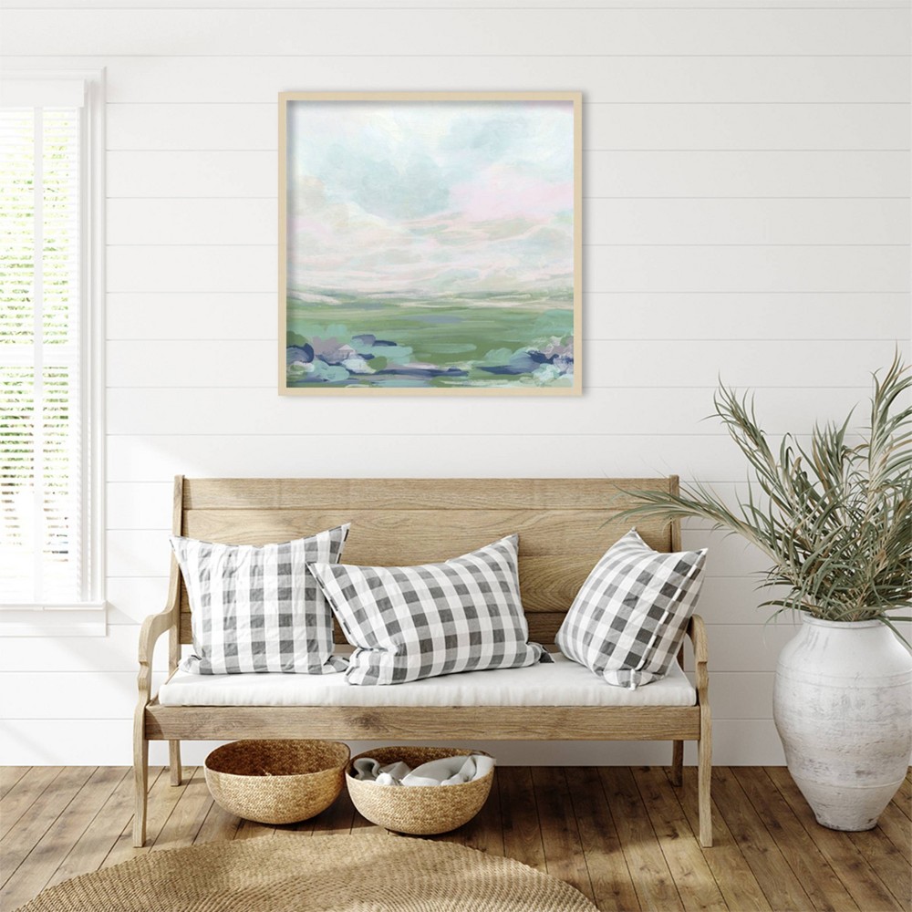 Photos - Other Decoration Amanti Art 33"x33" Lavender Scape I by June Erica Vess Wood Framed Wall Art Print