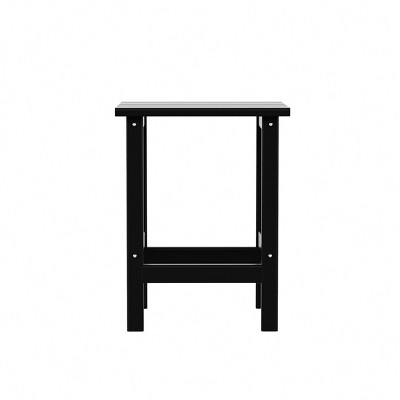 Black HDPE Square Adirondack Outdoor Side Table