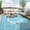 Outdoor Vintage Lightweight Plastic Straw Rug Erasable Stain Resistant Large Area Rugs for Camping Garden Backyard Picnic Reversible Portable Carpet - 2 of 4