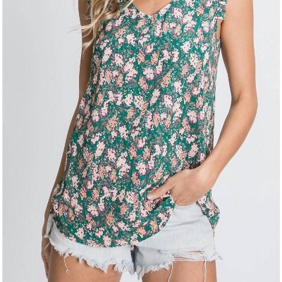 Women's Floral Sleeveless Top - Hailey & Co