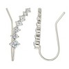 SHINE by Sterling Forever Graduated CZ Crawler Earrings - 4 of 4