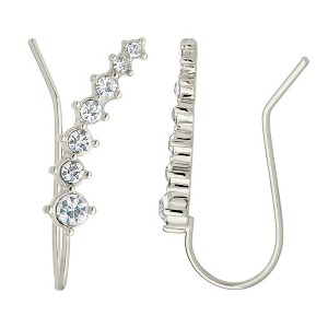 SHINE by Sterling Forever Graduated CZ Crawler Earrings - 1 of 3