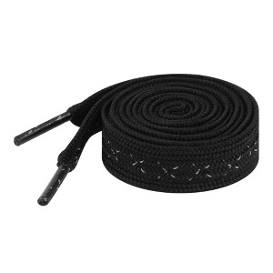 INSPIRE CHIC Wide Flat Cross Reflective Braided Decorative Shoelace for Sneakers Skate Boots 2 Pairs - 1 of 4