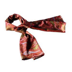 Slickblue Silk Scarf with Paisley & Flower Print - Soft, Lightweight Women’s Shawl with Chic, Vibrant Design, 2 Sizes - 1 of 3