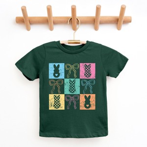 The Juniper Shop Checkered Bunny Coquette Distressed Youth Short Sleeve Tee - 1 of 4