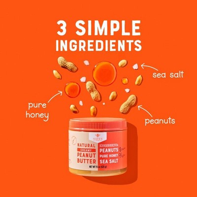 Nate's Honey Creamy All Natural Peanut Butter - 15oz