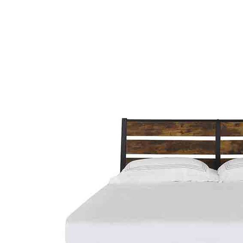 83&#34; Queen Bed Juvanth Bed Rustic Oak Black Finish - Acme Furniture, 3 of 9