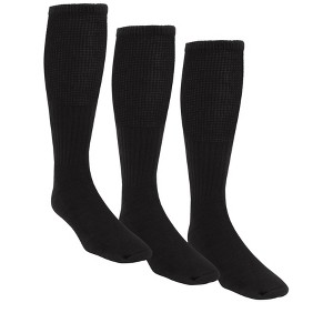 KingSize Men's Diabetic Over-The-Calf Extra Wide Socks 3-Pack - 1 of 4