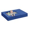 SEVOBAL Baby Activity Gyms Modular Kids Sofa Bed Convertible Play Couch for Toddler Playroom, Blue, 40"*20"*16" - 3 of 4