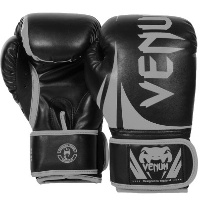 Venum Challenger 2.0 Hook and Loop Boxing Gloves - 12 oz. - Black/Gray