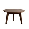 Sapphtopaz Coffee Table for Living Room Round Coffee Table Solid Wood Center Table Low Table for Living Room, Home Small Space, Office - 4 of 4