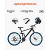 VEVOR Mountain Bike, 26-inch MTB Bicycle with Full Dual Suspension, 21-Speed ​​Twist Shifter,Dual Disc Brakes, Aluminum Alloy Frame , Black&Blue - 3 of 4