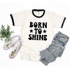 Simply Sage Market Women's Born To Shine Stars Short Sleeve Ringer Tee - 3 of 4