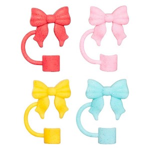 CharCharms 4pk Holiday Straw Topper - 1 of 4