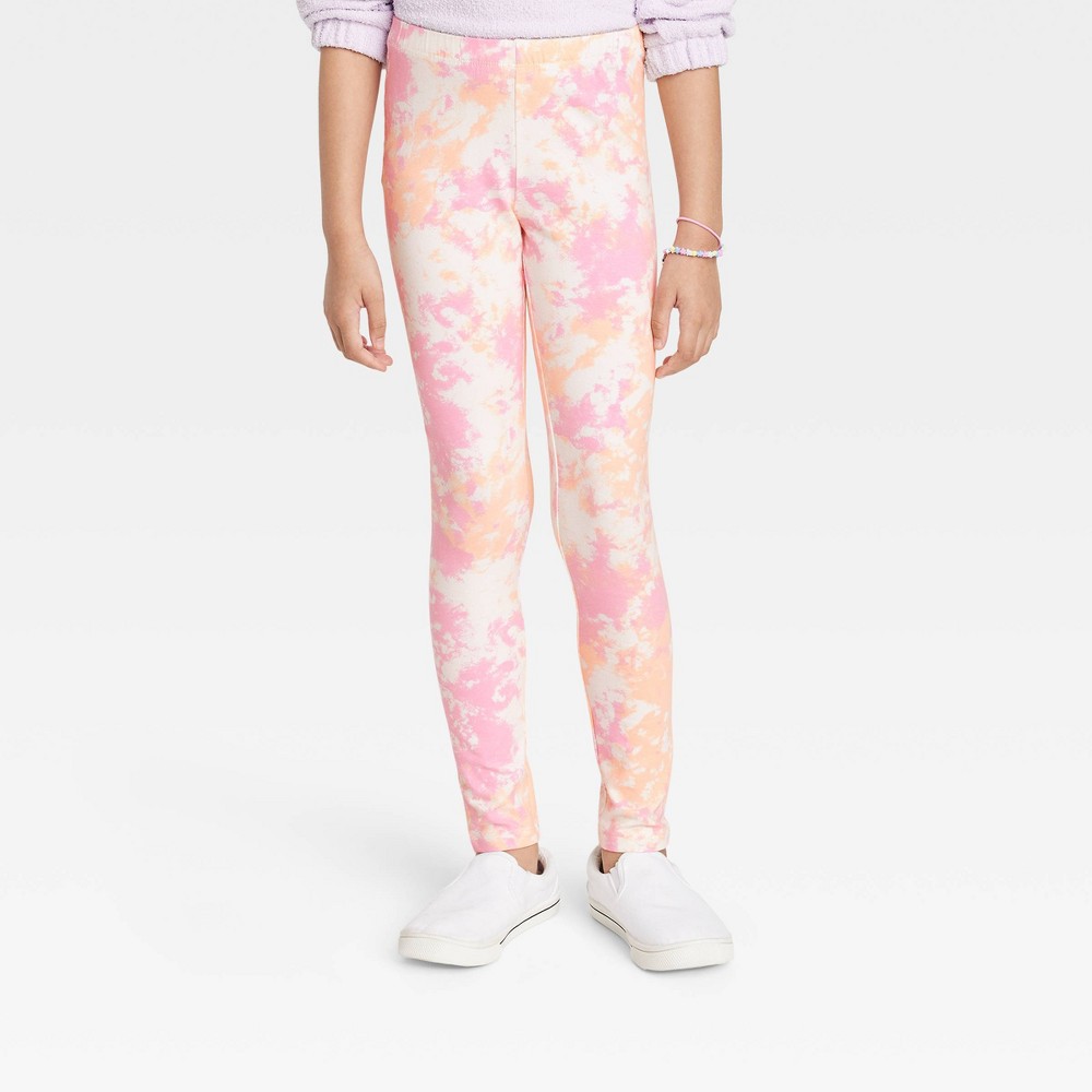 Girls' Tie-dye Leggings - Cat & Jack™ Pink M : Target