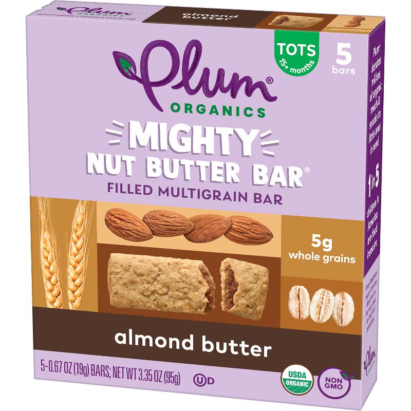 Plum Organics Mighty Nut Almond Butter Bar - 5ct/3.35oz, 5 of 14