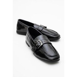 Clarion - Black Patent Leather Loafers (Women) | Forever & Always Shoes - 1 of 4