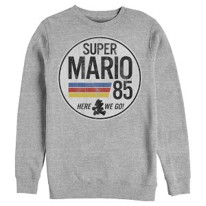 Men's Nintendo Super Mario Retro Rainbow Ring Sweatshirt - 1 of 4