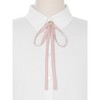 INSPIRE CHIC Women's Wedding Party Satin Brooch Pin Bow Tie with Pearl - 4 of 4