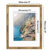 Americanflat Picture Frame with Mat - Gold Bamboo Frame with Faux Bamboo Design - with Easel Stand and Shatter Resistant Glass - 2 of 4