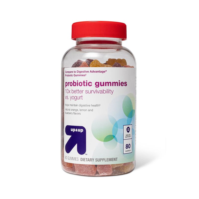 Probiotic Gummies for Digestive Health - Mixed Fruit - 80ct - up &#38; up&#8482;, 1 of 7