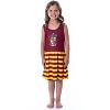 Harry Potter Girls All Houses Crest Logo Tank Stripe Accent Pajama Nightgown - 2 of 4