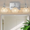 DAKAFUL Crystal Bathroom Vanity Light, Vanity Fixtures with Clear Textured Shades,Wall Sconce Over Mirror,for Bedroom/home decor - 2 of 4