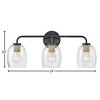 Lark Percy 3 - Light Vanity in  Black/Lacquered Brass - 2 of 4