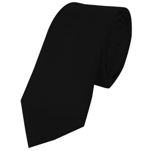 Men's Solid Color Microfiber Poly Woven Slim 2.25 Inch Wide And 57 Inch Long Necktie - 1 of 4