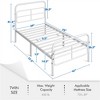 Yaheetech Modern Metal Platform Bed with Geometric Patterned Headboard - 3 of 4