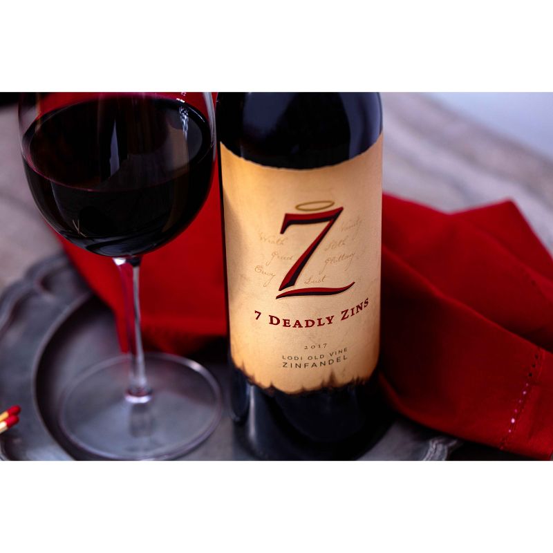 7 Deadly Zins Old Vine Zinfandel Red Wine - 750ml Bottle, 3 of 8