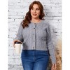 Coolmee Plus Size Cardigan Bolero Shrug for Women Button Down Long Sleeve Sweater Knit for Dresses Jeans - 2 of 4