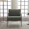 Leisure Lounge Chair Arm Chair with Metal Frame, Upholstered Side Chair - 3 of 4