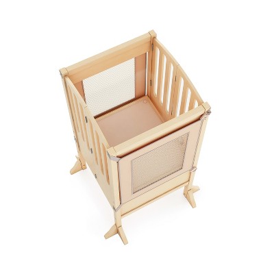 Natural Wood Foldable Toddler Kitchen Helper Step Stool