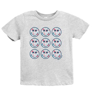The Juniper Shop SmileyWorld Patriotic Stars Stacked Youth Short Sleeve Tee - 1 of 4