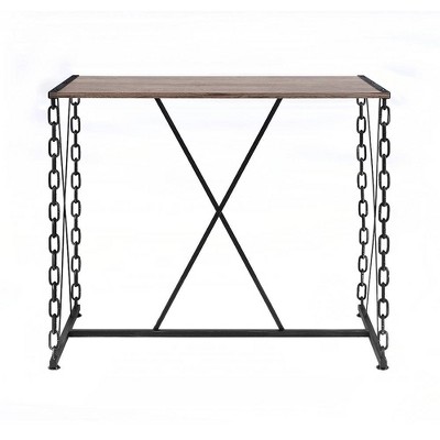 Jodie Bar Table Rustic Oak/Antique Black - Acme Furniture