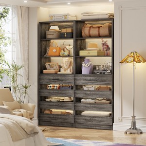 Aheaplus Closet System with 4 Drawers and Adjustable Shelves - 1 of 4