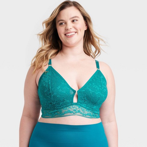 Women's Keyhole Longline Bralette - Auden™ Blue 3x : Target