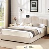 VECELO Queen/Full Size Platform Bed Frame with Type-C & USB Charging Stations and 4 Storage Drawers, Upholstered Adjustable Headboard, Beige - 4 of 4